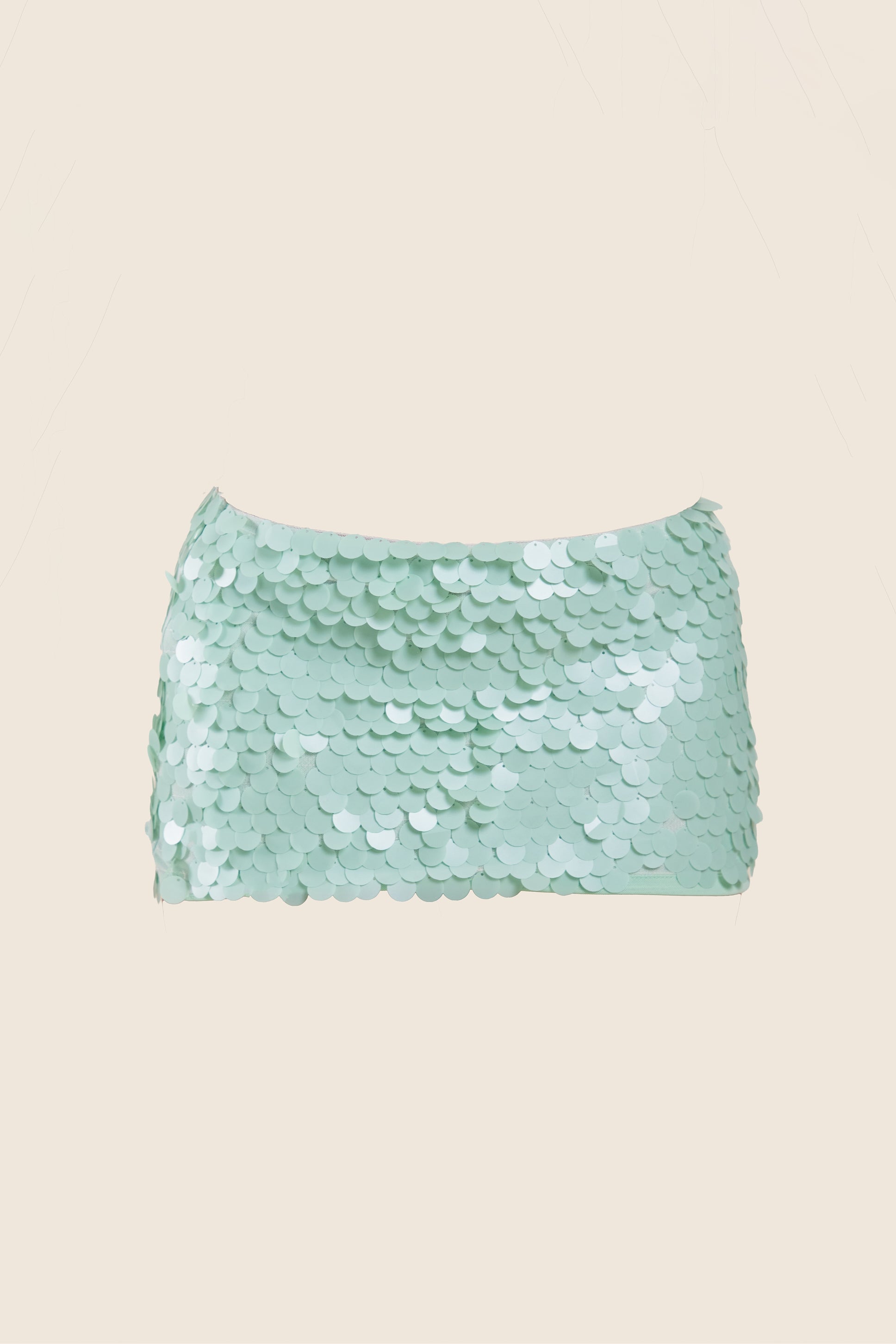 The Shimmi Mini Skirt in Blue
