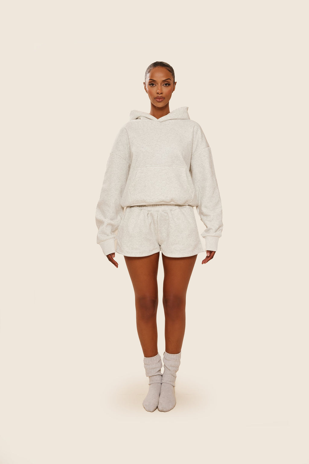 The Classics Hoodie in Grey Marl