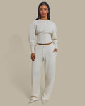 The Knit Button Up Cardigan in Cream