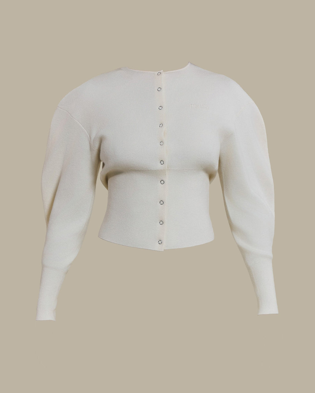 The Knit Button Up Cardigan in Cream