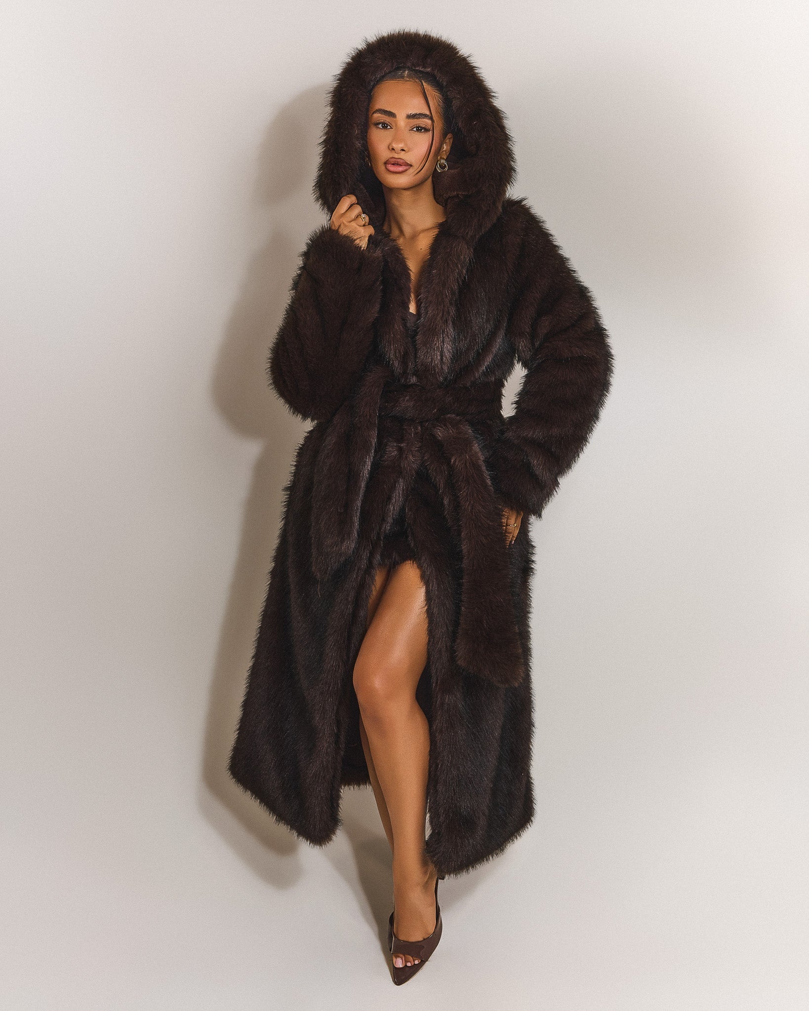 The Maple Maxi Coat in Brown