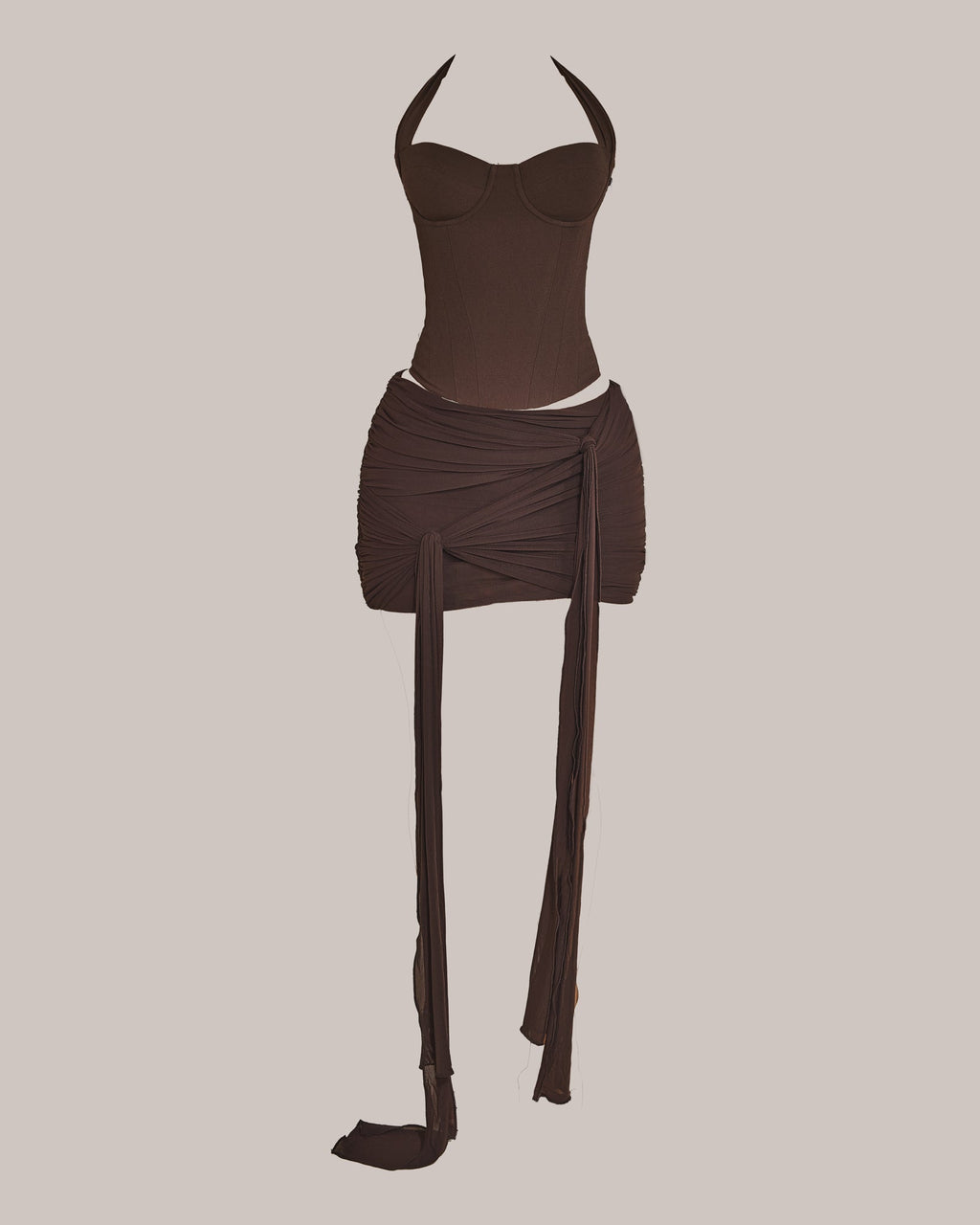 The Zadie Skirt in Brown