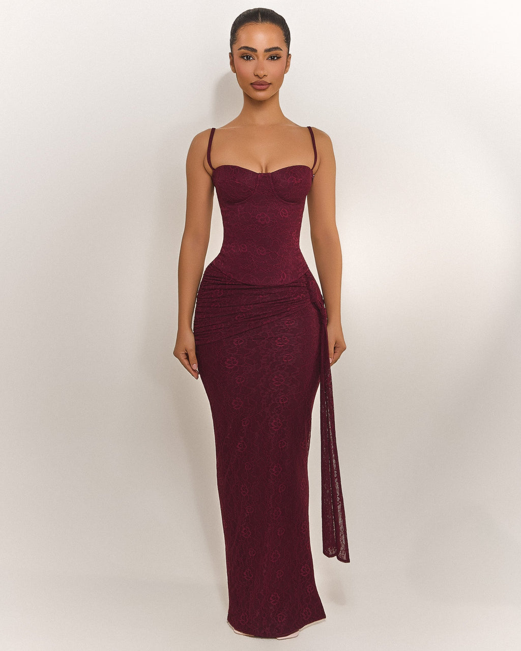 The Lexi Maxi Skirt in plum