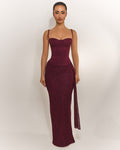 The Lexi Maxi Skirt in plum