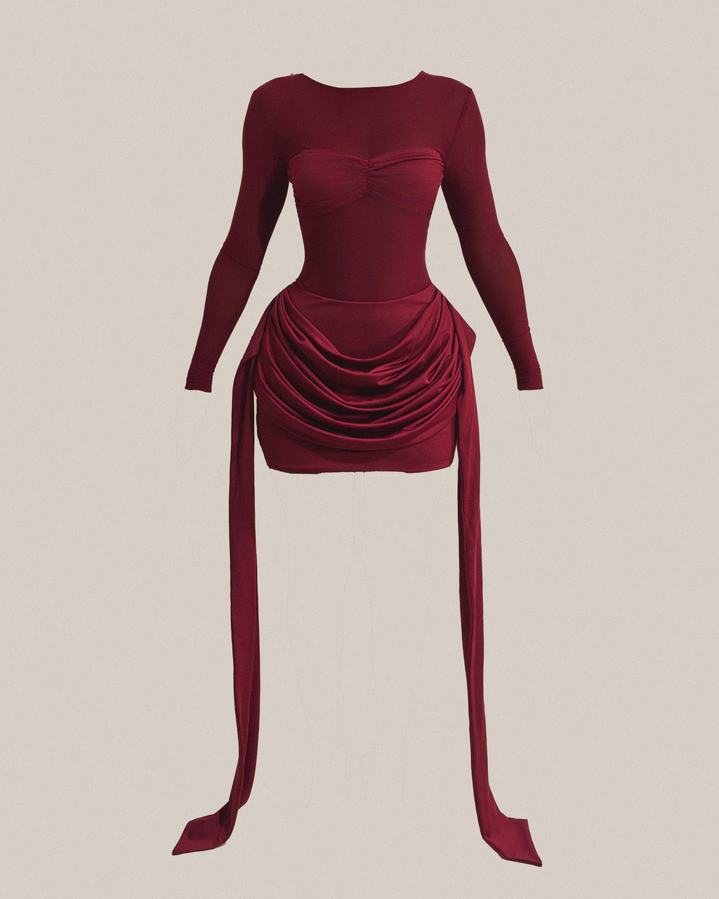 The Yara Mini Skirt in Wine