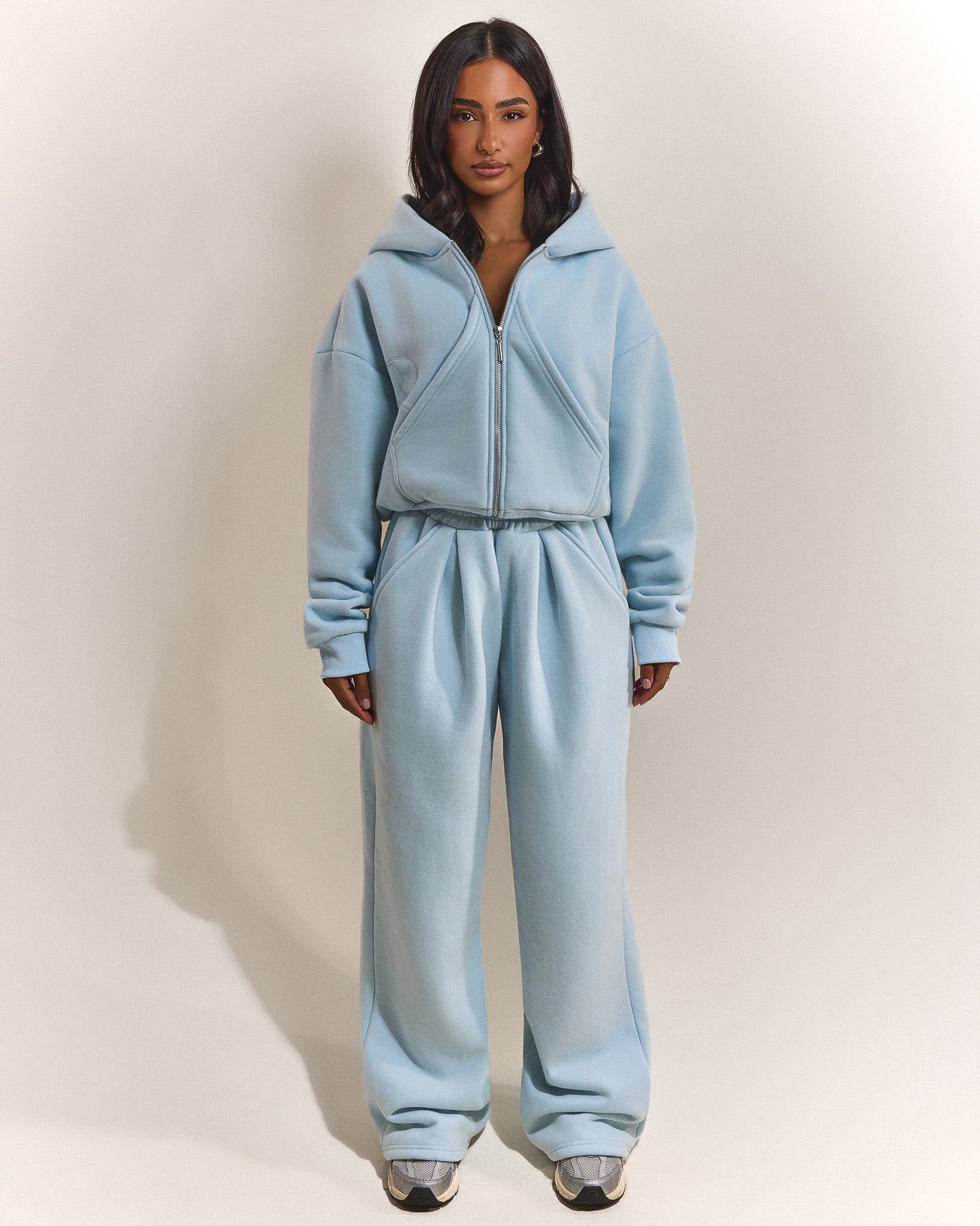 The Graphic Mars Zip Up Jacket in Baby Blue