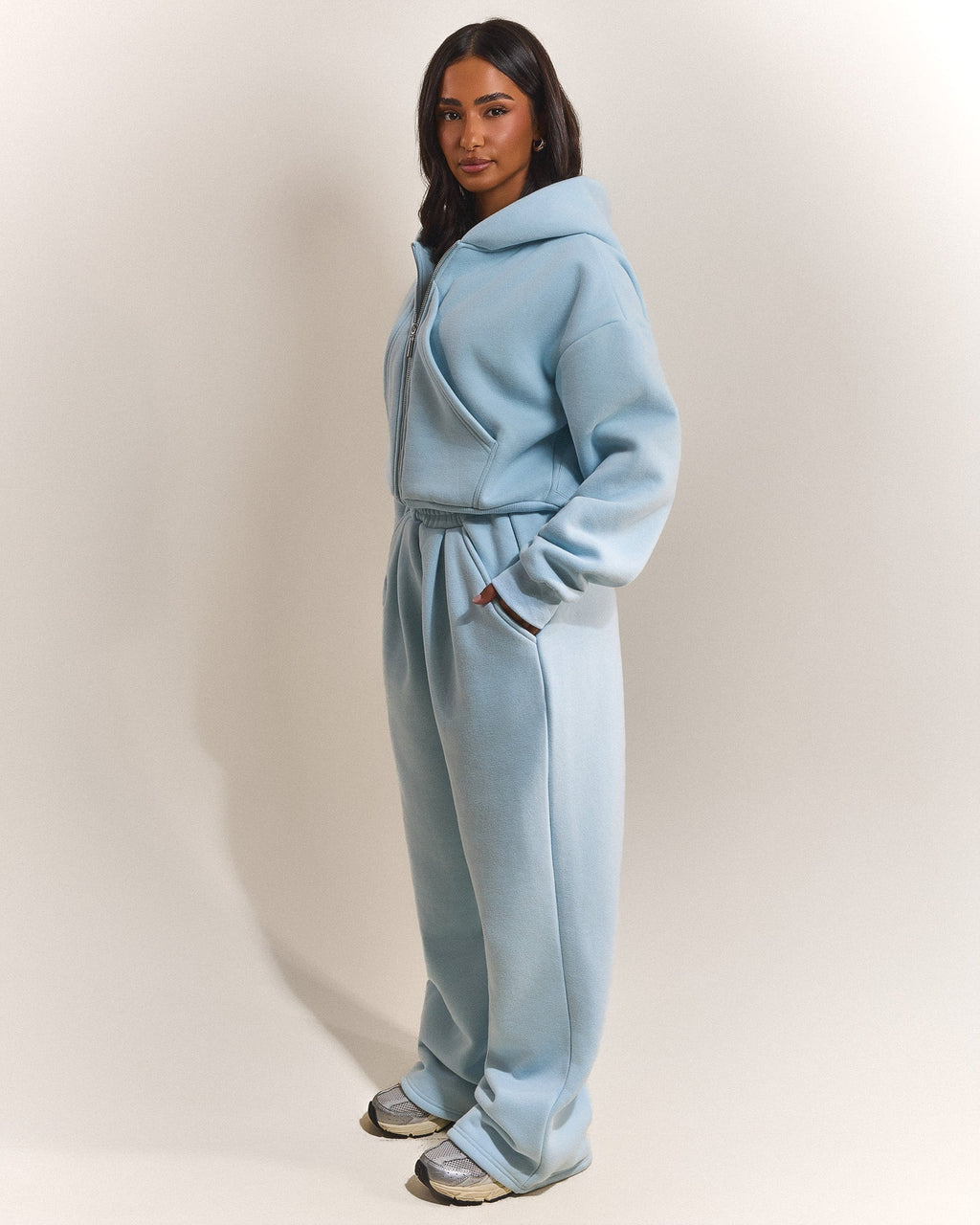 The Graphic Mars Zip Up Jacket in Baby Blue