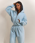 The Graphic Mars Zip Up Jacket in Baby Blue