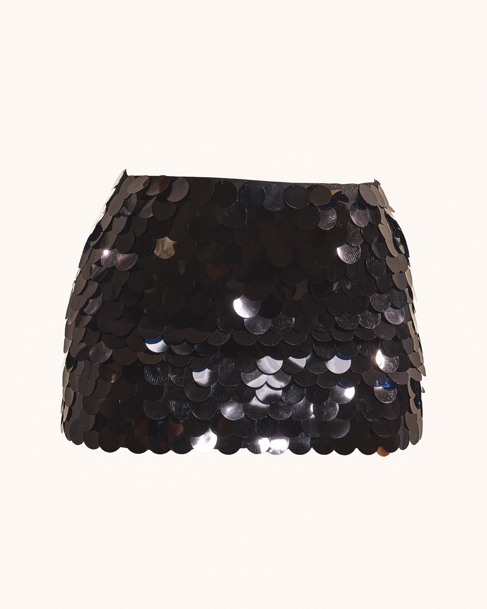 The Shimmi Mini Skirt in Black