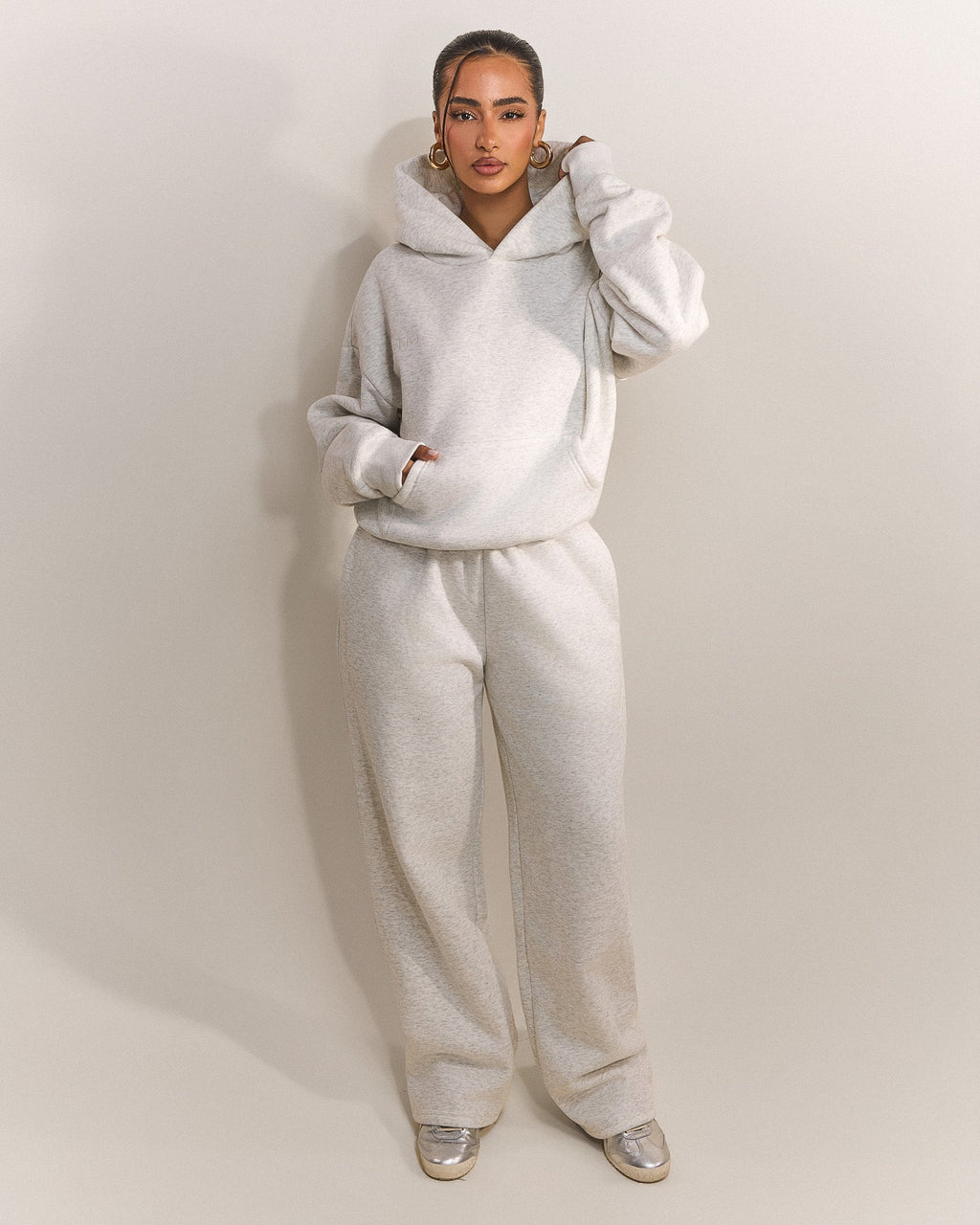 The Classics Hoodie in Grey Marl