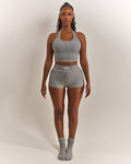 The Ribbed Boxer Shorts in Grey