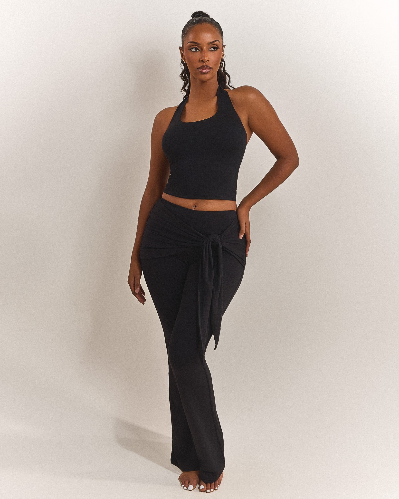 The Tie Trousers in Black