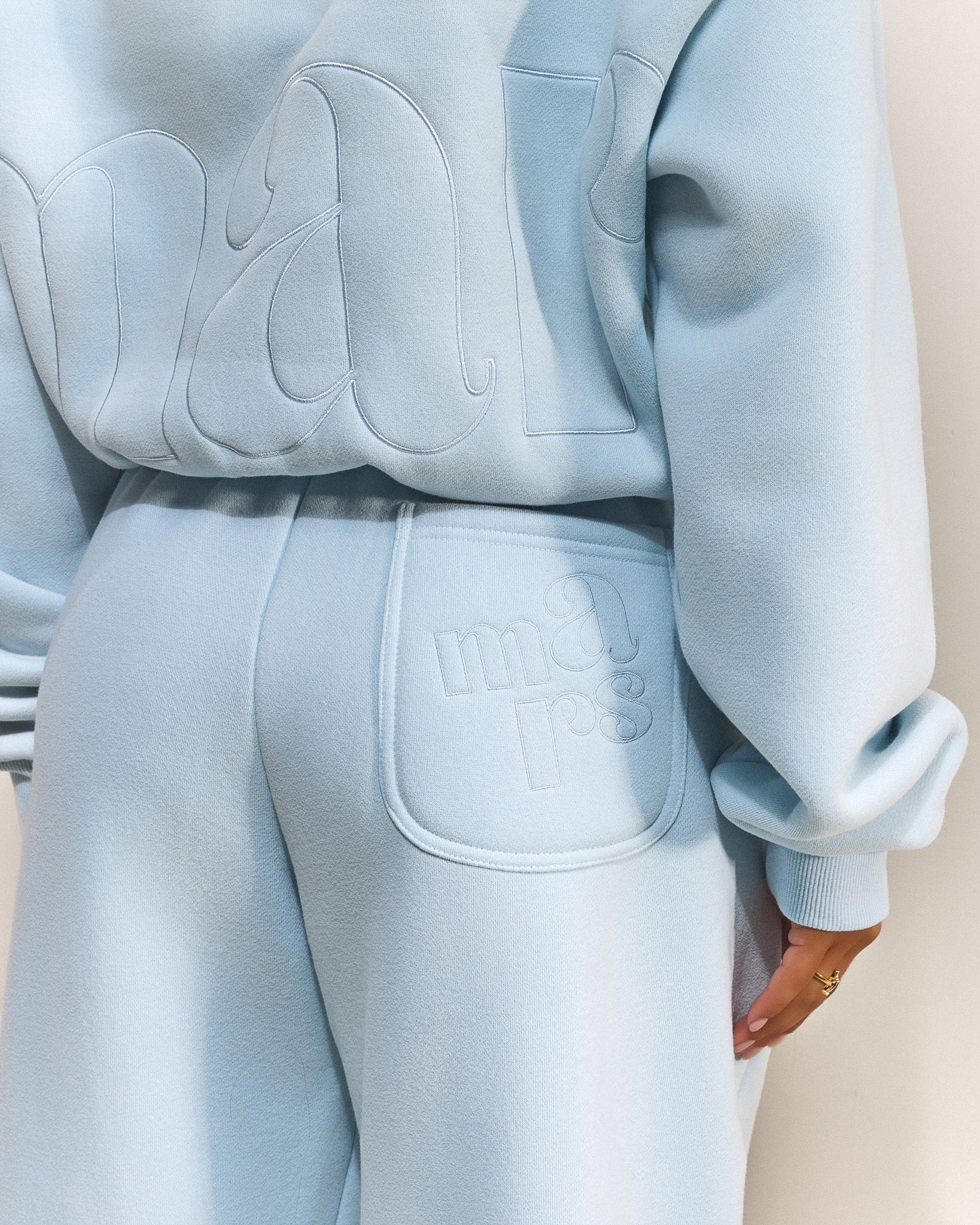 The Graphic Mars Zip Up Jacket in Baby Blue
