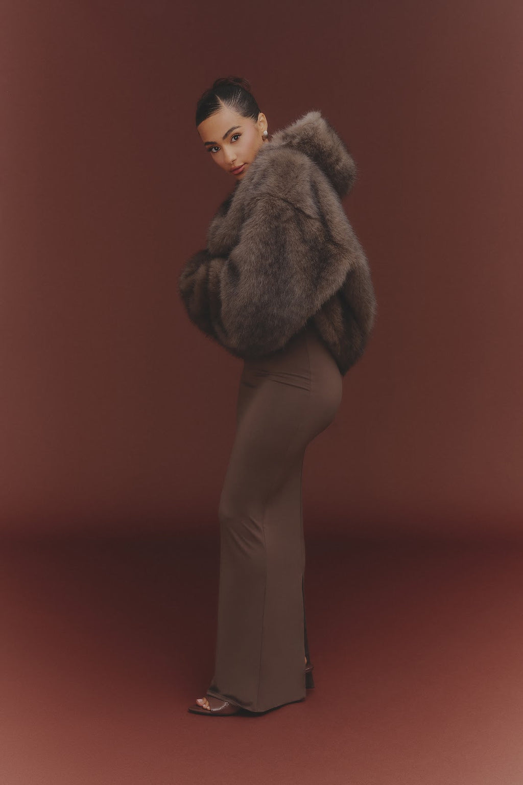 The Blair Hoodie in Brown