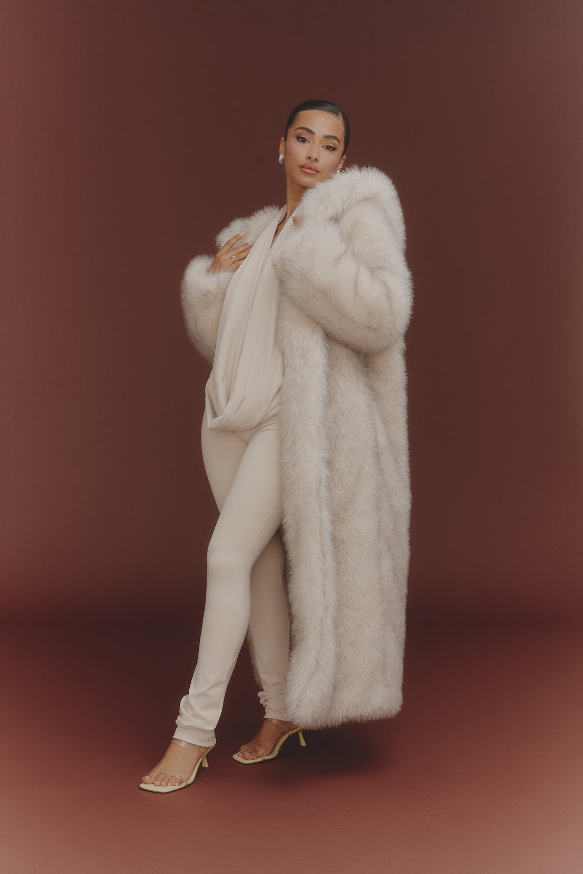 The Maple Maxi Coat in Cream